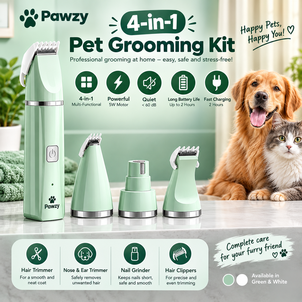 Kit de Cuidados para Animais de Estimação 4 em 1